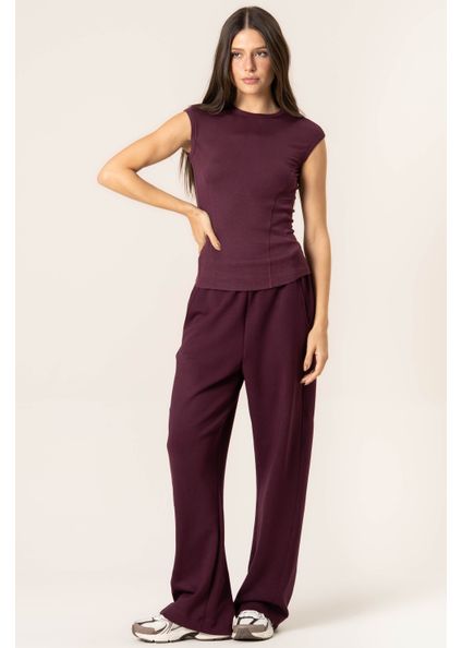 Calça Com Bolso Reta Iconic Vermelho - Imagem 1