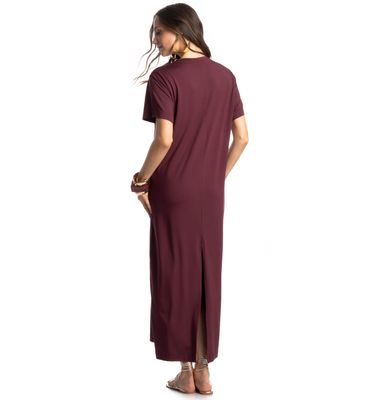 Vestido Com Manga Merlot - Imagem 2 - Mobile
