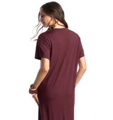 Vestido Com Manga Merlot - Imagem 4 - Mobile