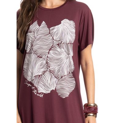 Vestido Com Manga Merlot - Imagem 5 - Mobile