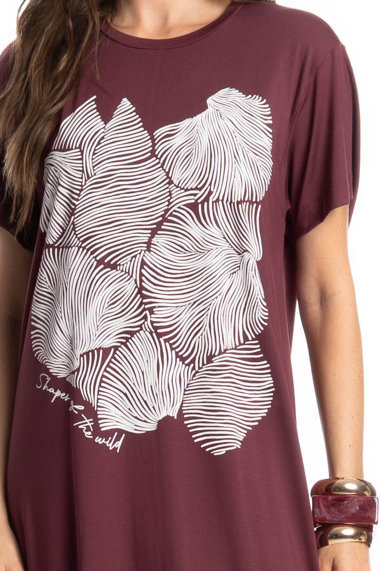 Vestido Com Manga Merlot - Imagem 5 - Mobile