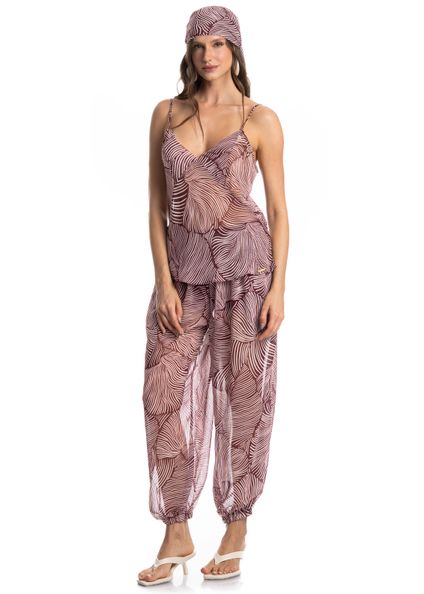 Calça Com Bolso Merlot Vinho - Imagem 1