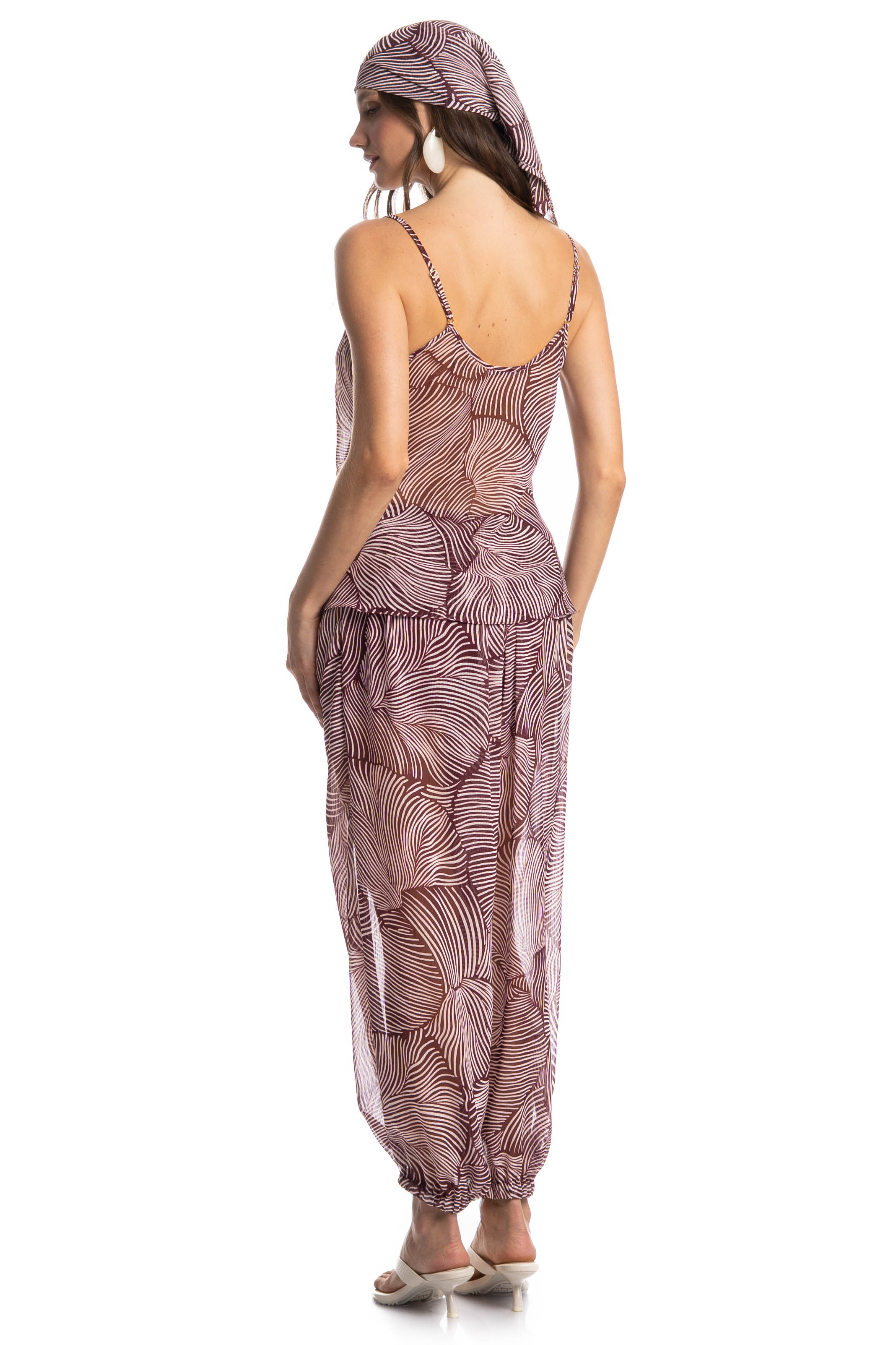 Calça Com Bolso Merlot Vinho - Imagem 2
