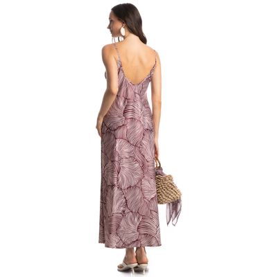 Vestido De Alcinha Cetim Merlot - Imagem 2 - Mobile