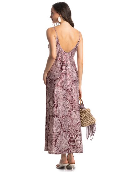 Vestido De Alcinha Cetim Merlot - Imagem 2 - Desktop