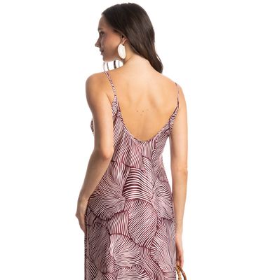 Vestido De Alcinha Cetim Merlot - Imagem 4 - Mobile