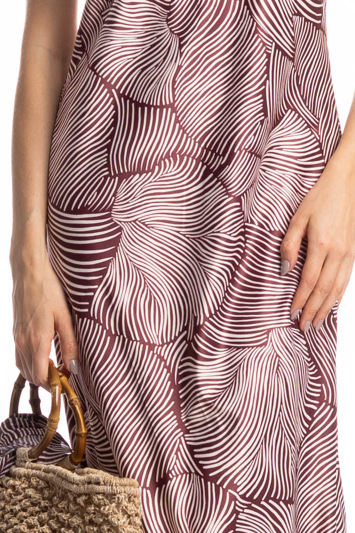 Vestido De Alcinha Cetim Merlot - Imagem 5 - Mobile
