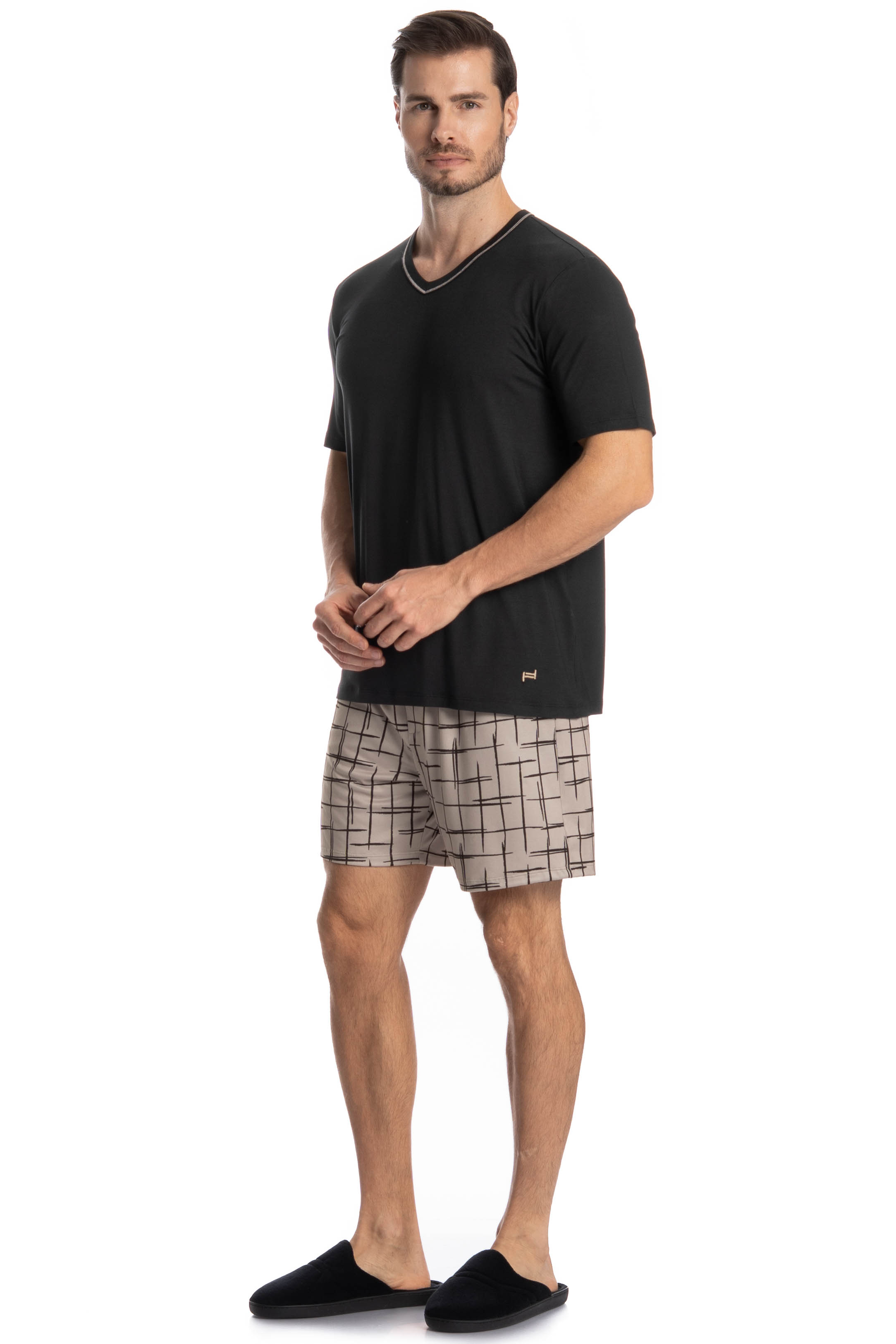 Pijama Masculino Curto Felipe - Imagem 3 - Mobile