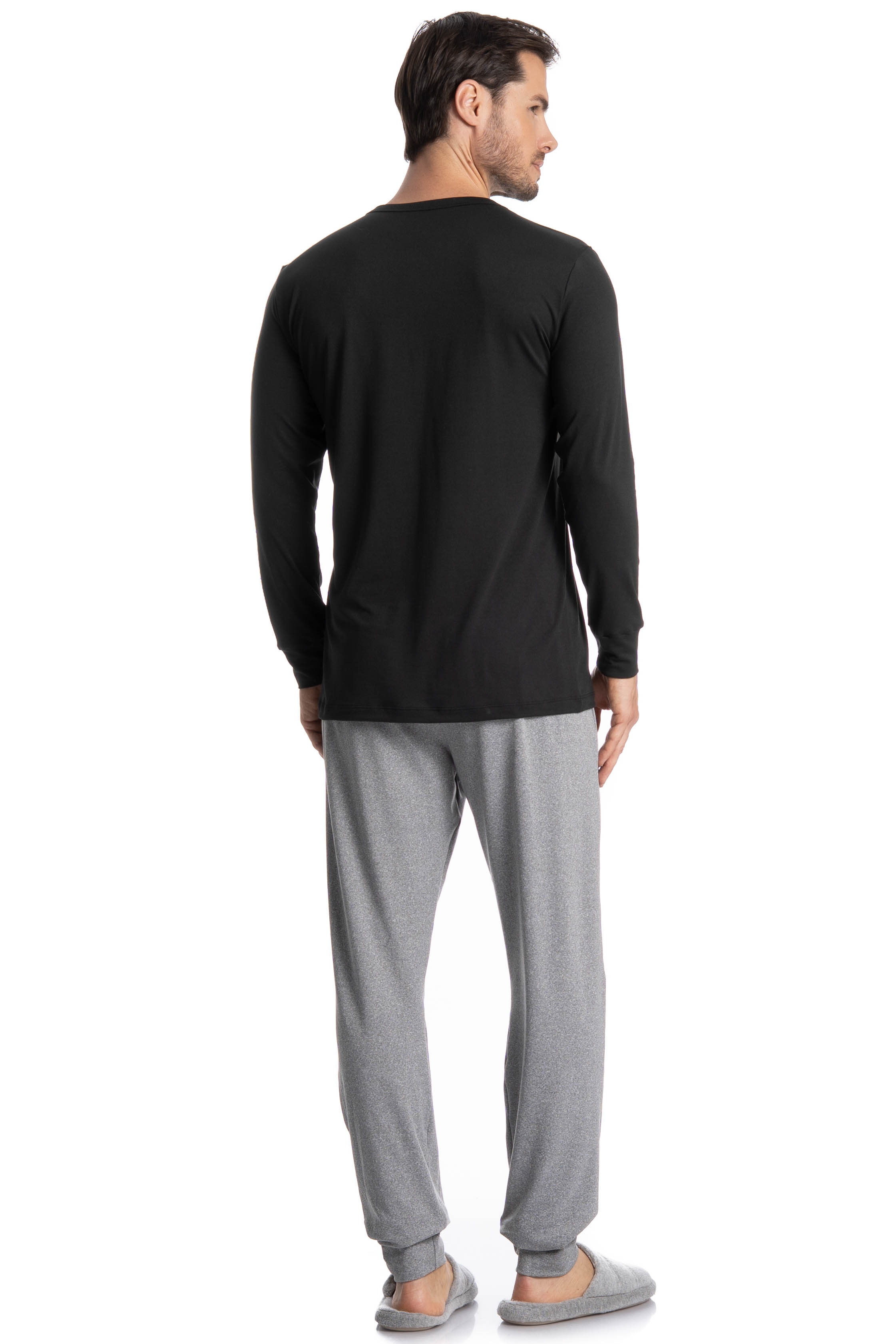 Pijama Masculino Longo Caio Cinza - Imagem 2