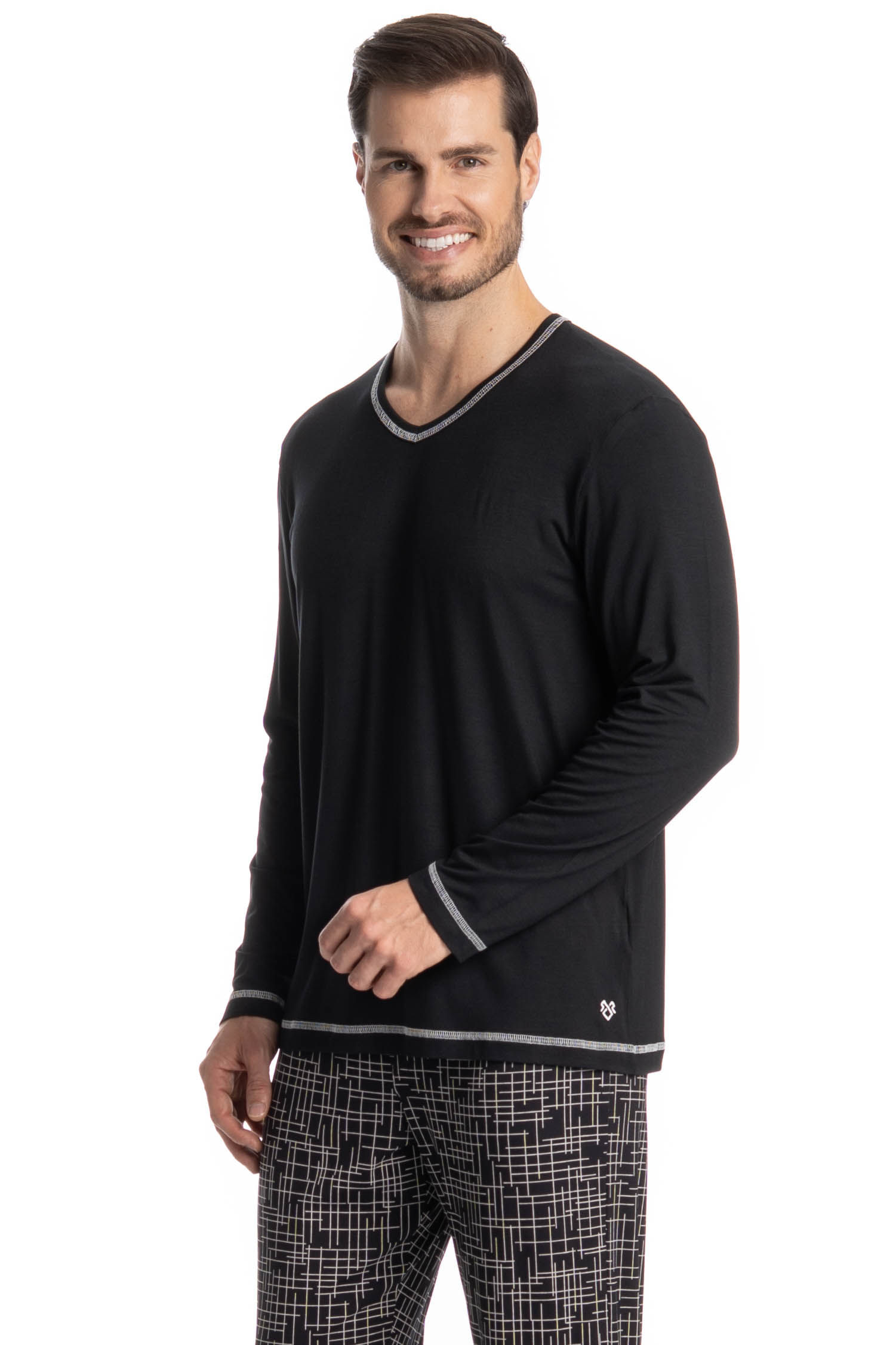 Pijama Masculino Longo Arthur - Imagem 3 - Mobile