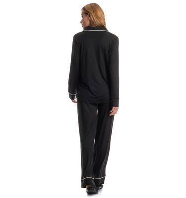 Pijama Feminino Longo Americano Carolina - Imagem 2 - Mobile