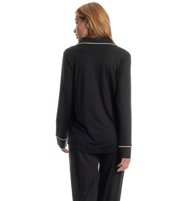 Pijama Feminino Longo Americano Carolina - Imagem 4 - Mobile