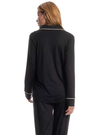 Pijama Feminino Longo Americano Carolina - Imagem 4 - Desktop