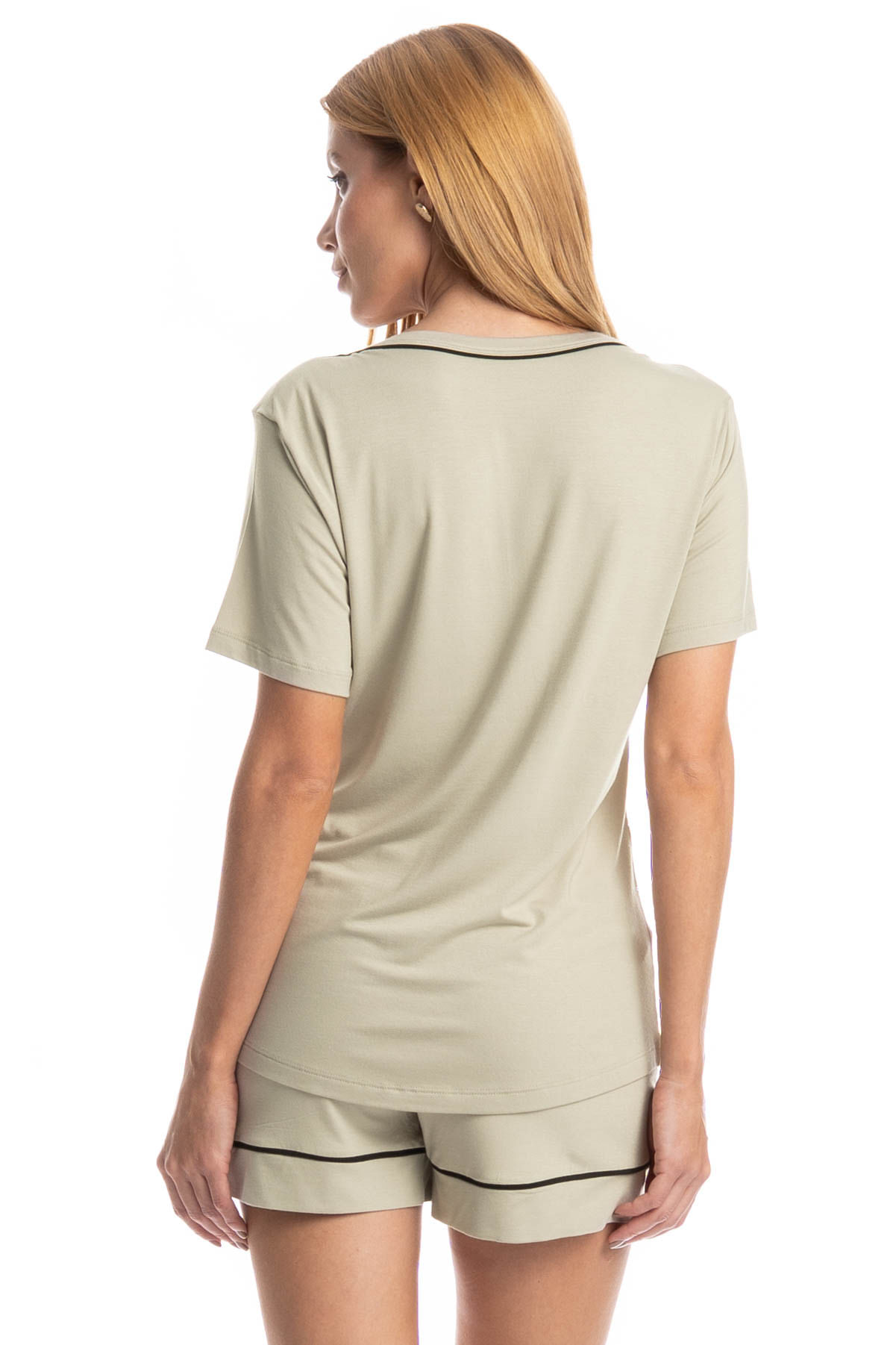 Pijama Feminino Curto Carolina Branco - Imagem 2