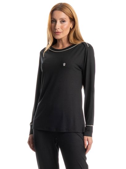 Pijama Feminino Longo Carolina - Imagem 3 - Desktop