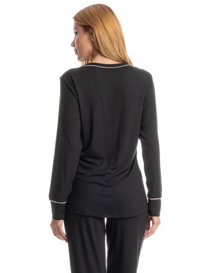 Pijama Feminino Longo Carolina - Imagem 4 - Desktop