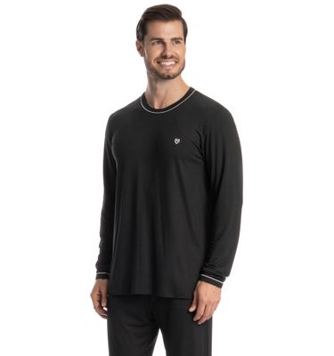 Pijama Masculino Longo Carlos - Imagem 3 - Mobile