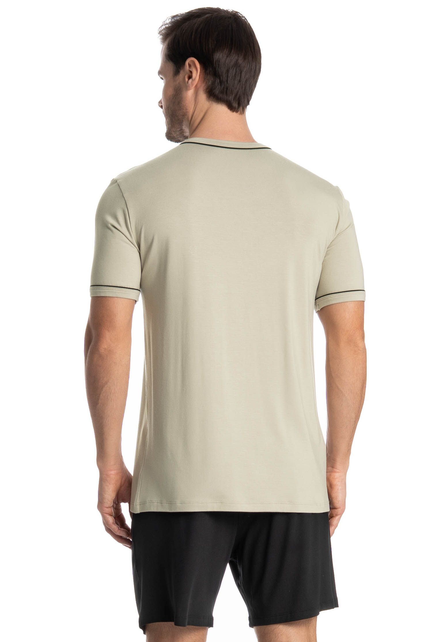 Pijama Masculino Curto Carlos Branco - Imagem 2