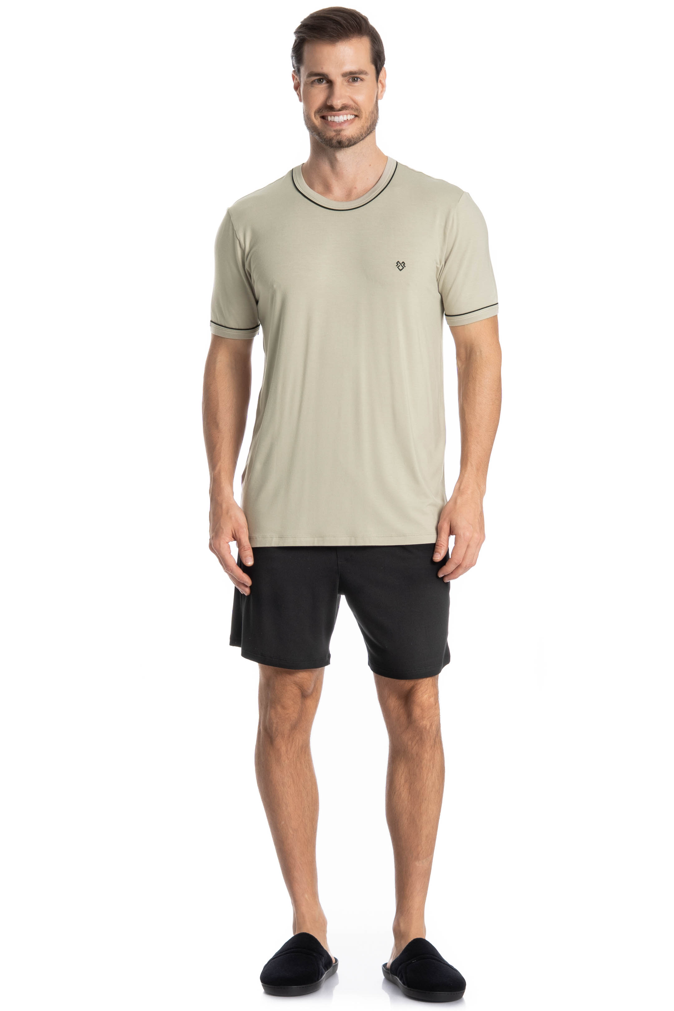 Pijama Masculino Curto Carlos - Imagem 3 - Mobile