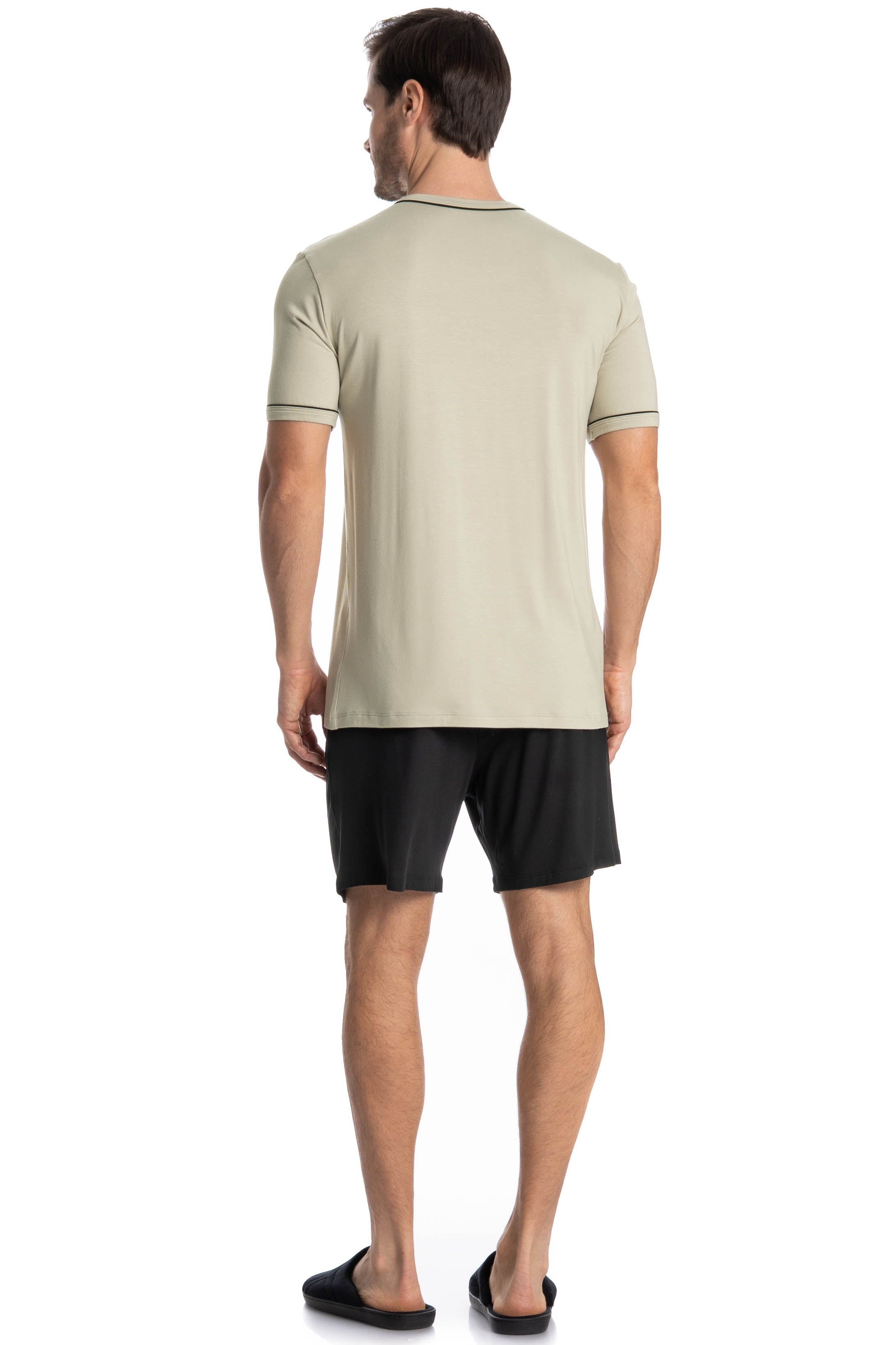 Pijama Masculino Curto Carlos - Imagem 4 - Mobile