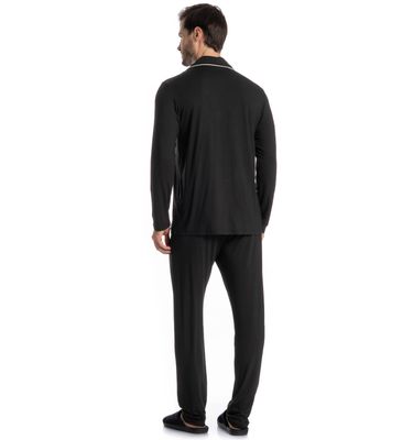 Pijama Masculino Longo Americano Carlos - Imagem 2 - Mobile
