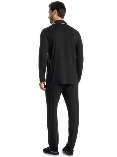 Pijama Masculino Longo Americano Carlos - Imagem 2 - Desktop