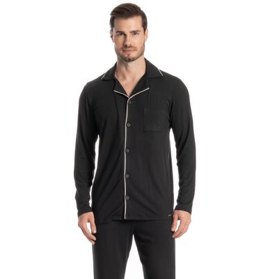 Pijama Masculino Longo Americano Carlos - Imagem 3 - Mobile