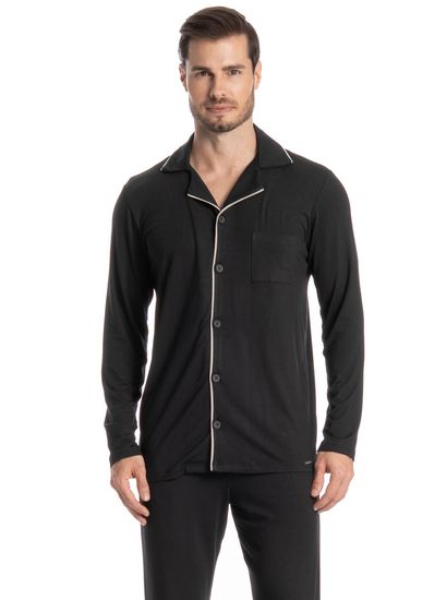 Pijama Masculino Longo Americano Carlos - Imagem 3 - Desktop