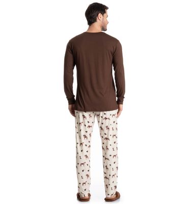 Pijama Masculino Longo Hipismo - Imagem 2 - Mobile