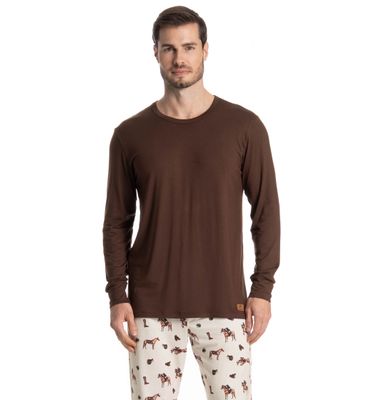 Pijama Masculino Longo Hipismo - Imagem 3 - Mobile