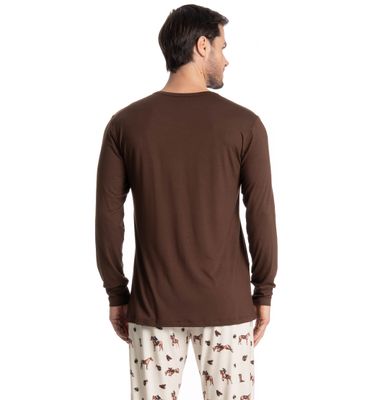 Pijama Masculino Longo Hipismo - Imagem 4 - Mobile