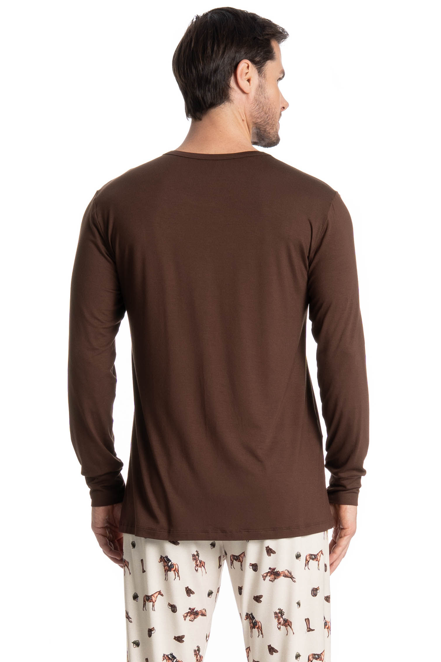Pijama Masculino Longo Hipismo - Imagem 4 - Mobile