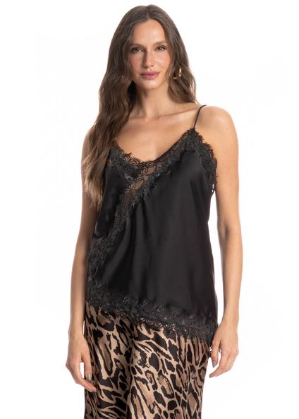 Blusa Feminina Liz Isadora Preto - Imagem 1