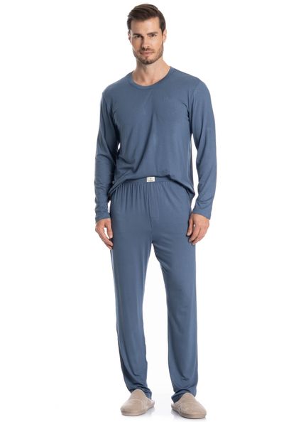 Pijama Masculino Longo Francisco Azul-2 - Imagem 1
