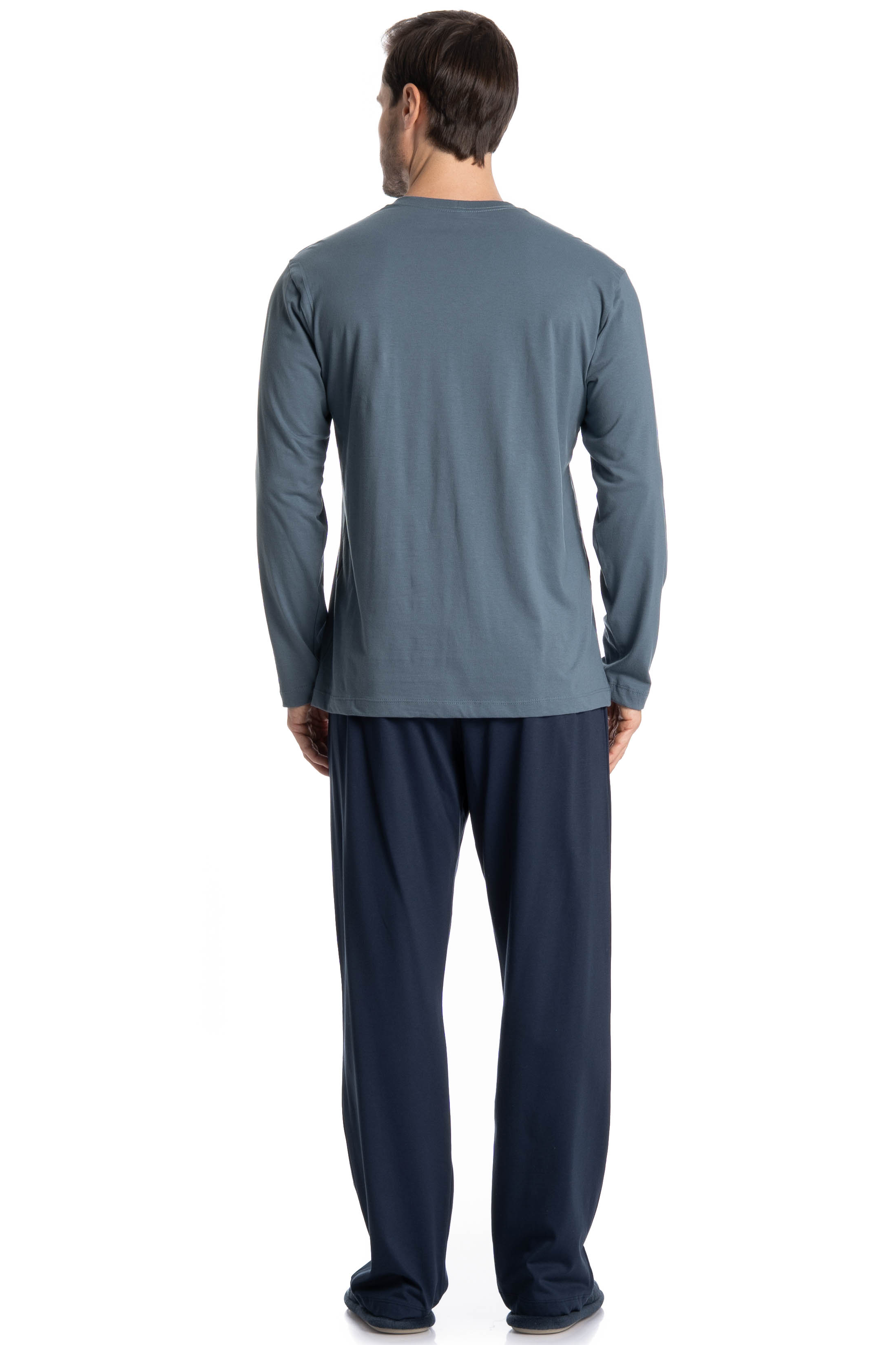 Pijama Masculino Longo Eric Azul-2 - Imagem 2