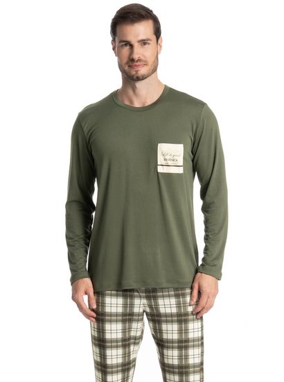 Pijama Masculino Longo Chess - Imagem 3 - Desktop