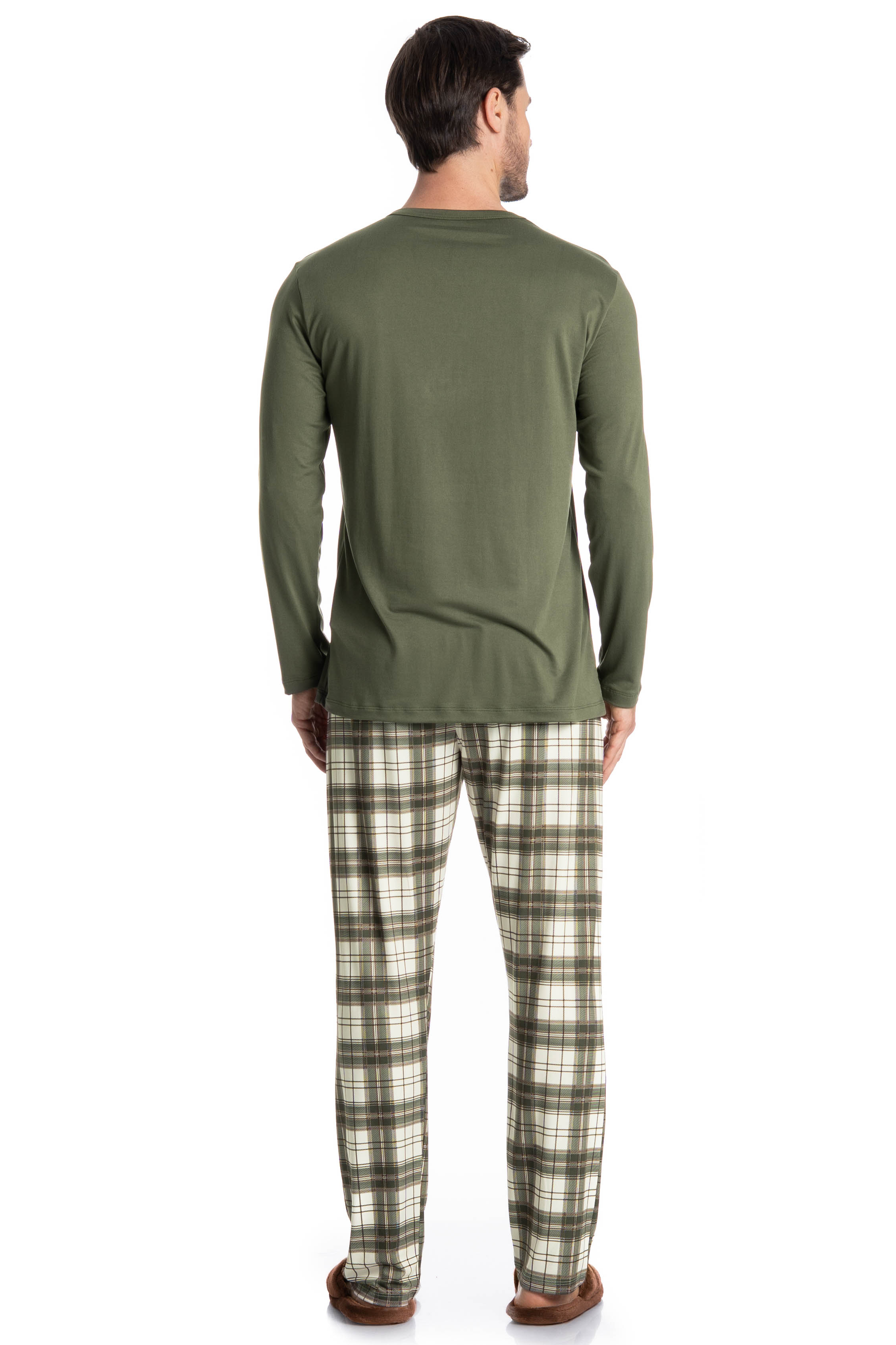 Pijama Masculino Longo Chess - Imagem 2 - Mobile