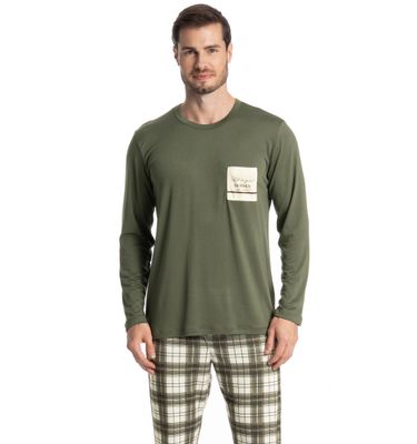 Pijama Masculino Longo Chess - Imagem 3 - Mobile