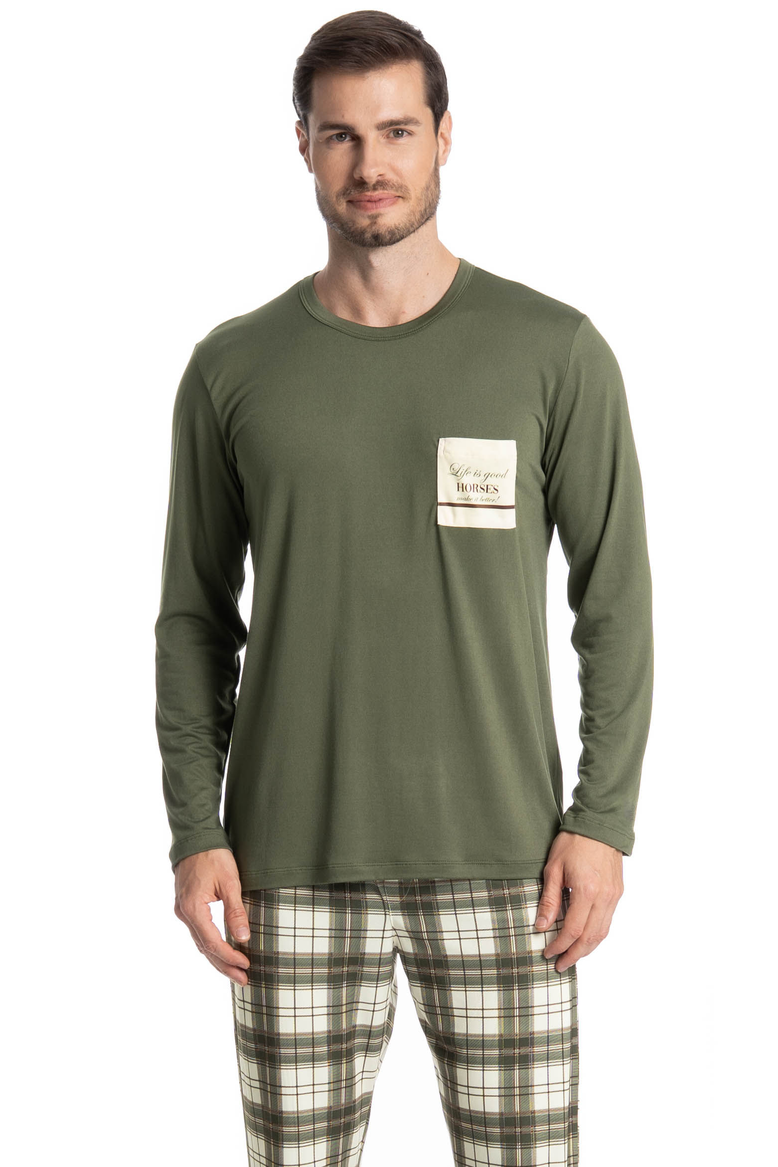 Pijama Masculino Longo Chess - Imagem 3 - Mobile