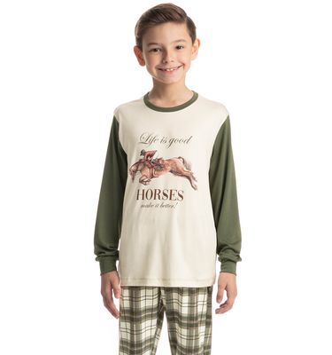 Pijama Infantil Longo Unissex Chess - Imagem 3 - Mobile