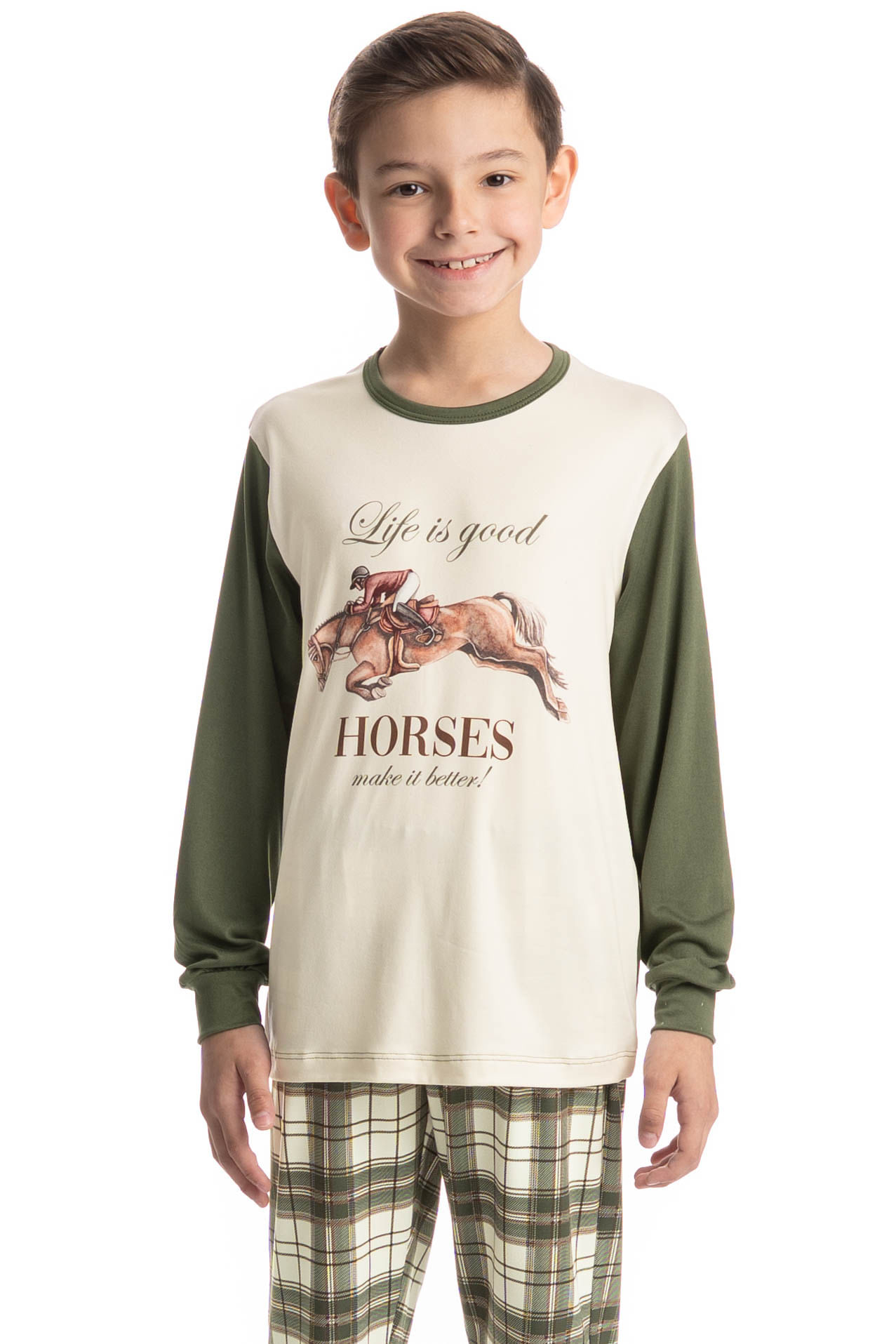 Pijama Infantil Longo Unissex Chess - Imagem 3 - Mobile