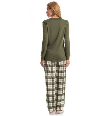 Pijama Feminino Longo Chess - Imagem 2 - Mobile