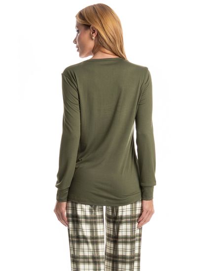 Pijama Feminino Longo Chess - Imagem 4 - Desktop