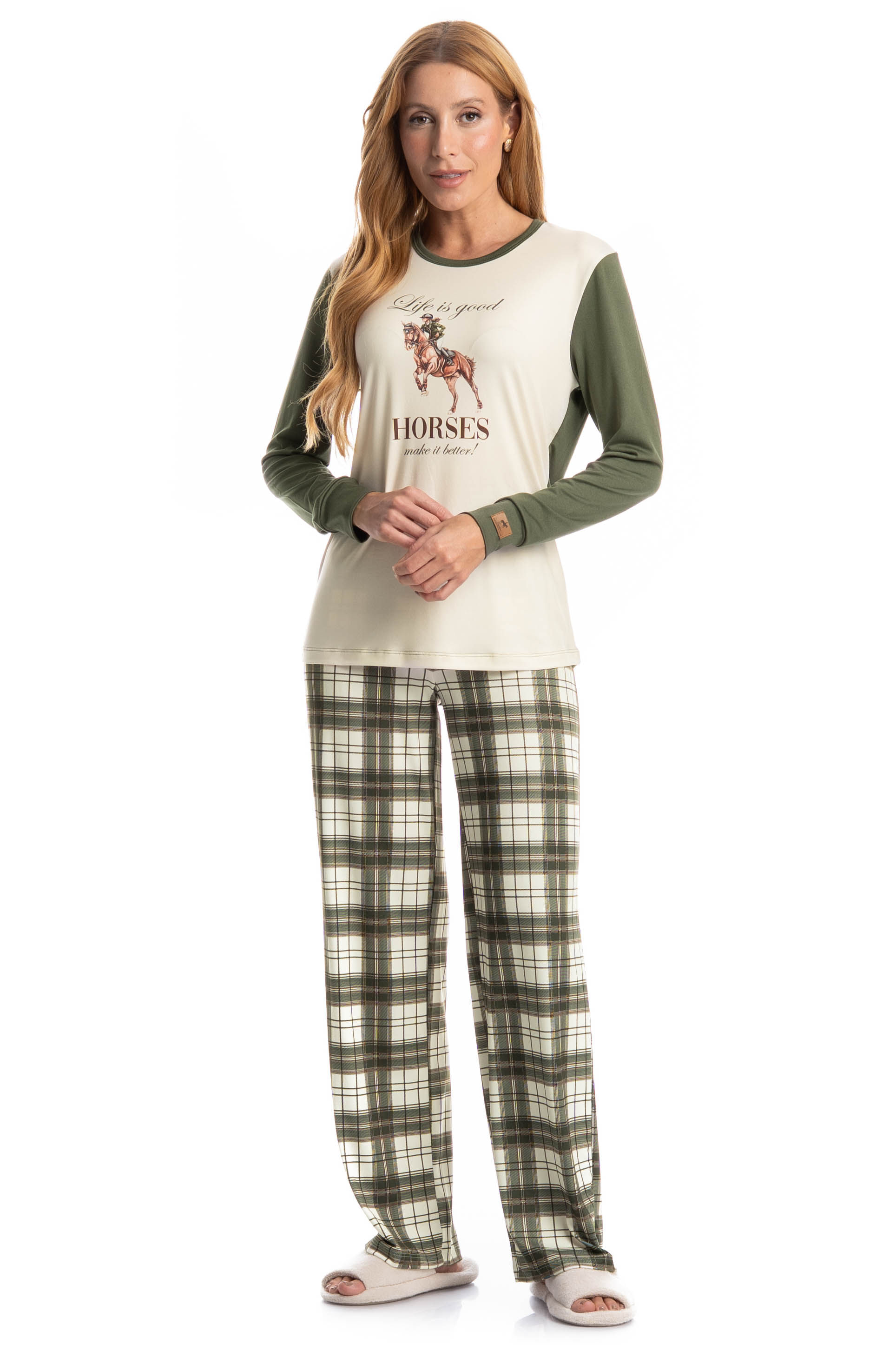 Pijama Feminino Longo Chess - Imagem 1