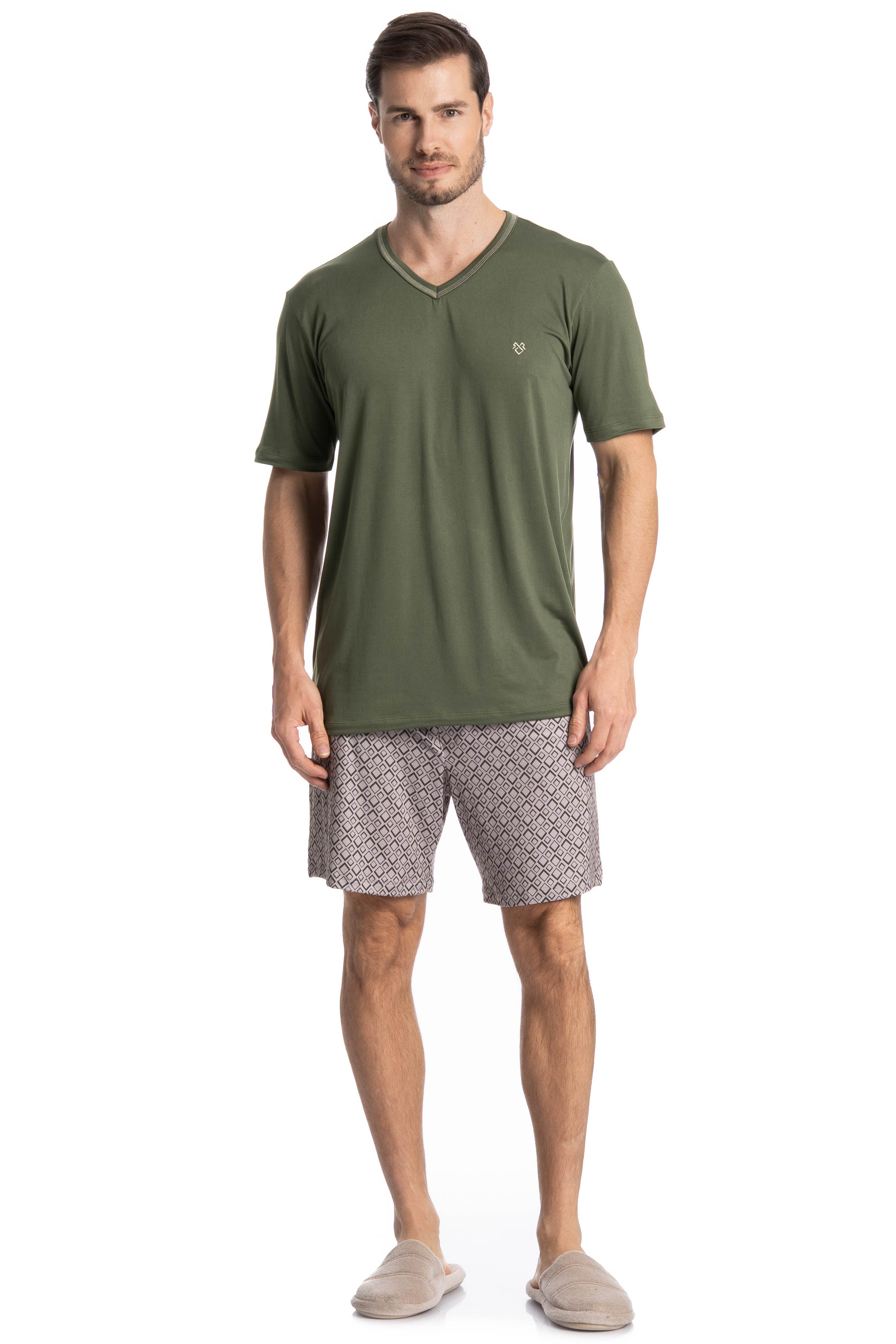 Pijama Masculino Curto Thomas - Imagem 3 - Mobile