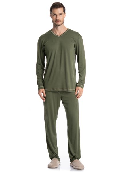 Pijama Masculino Longo Thomas Verde - Imagem 1