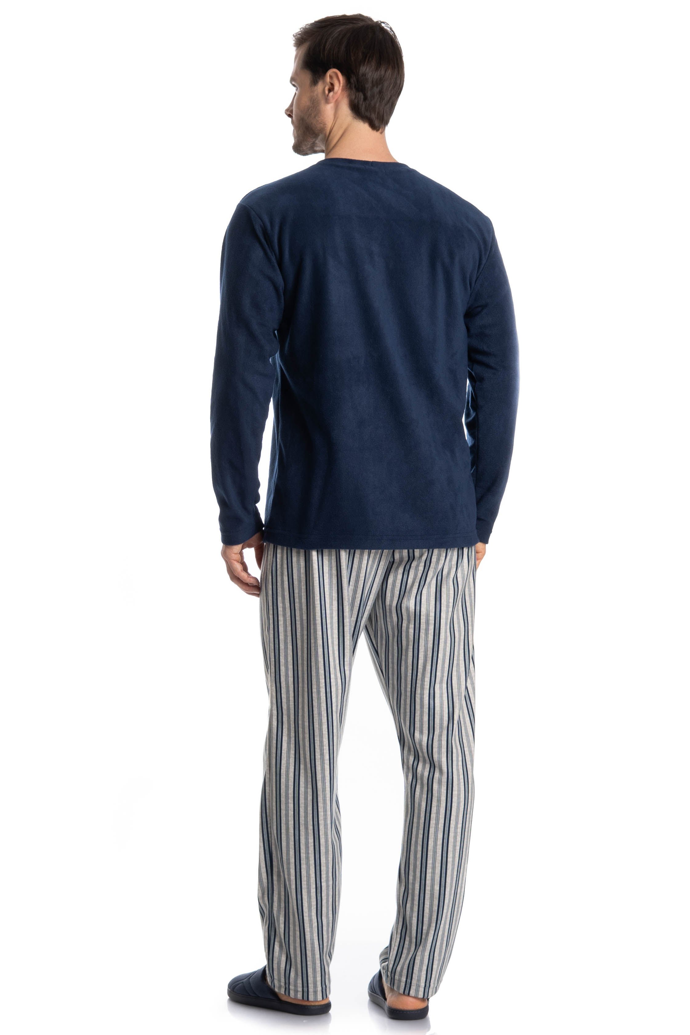 Pijama Masculino Longo Liam Azul-marinho - Imagem 2