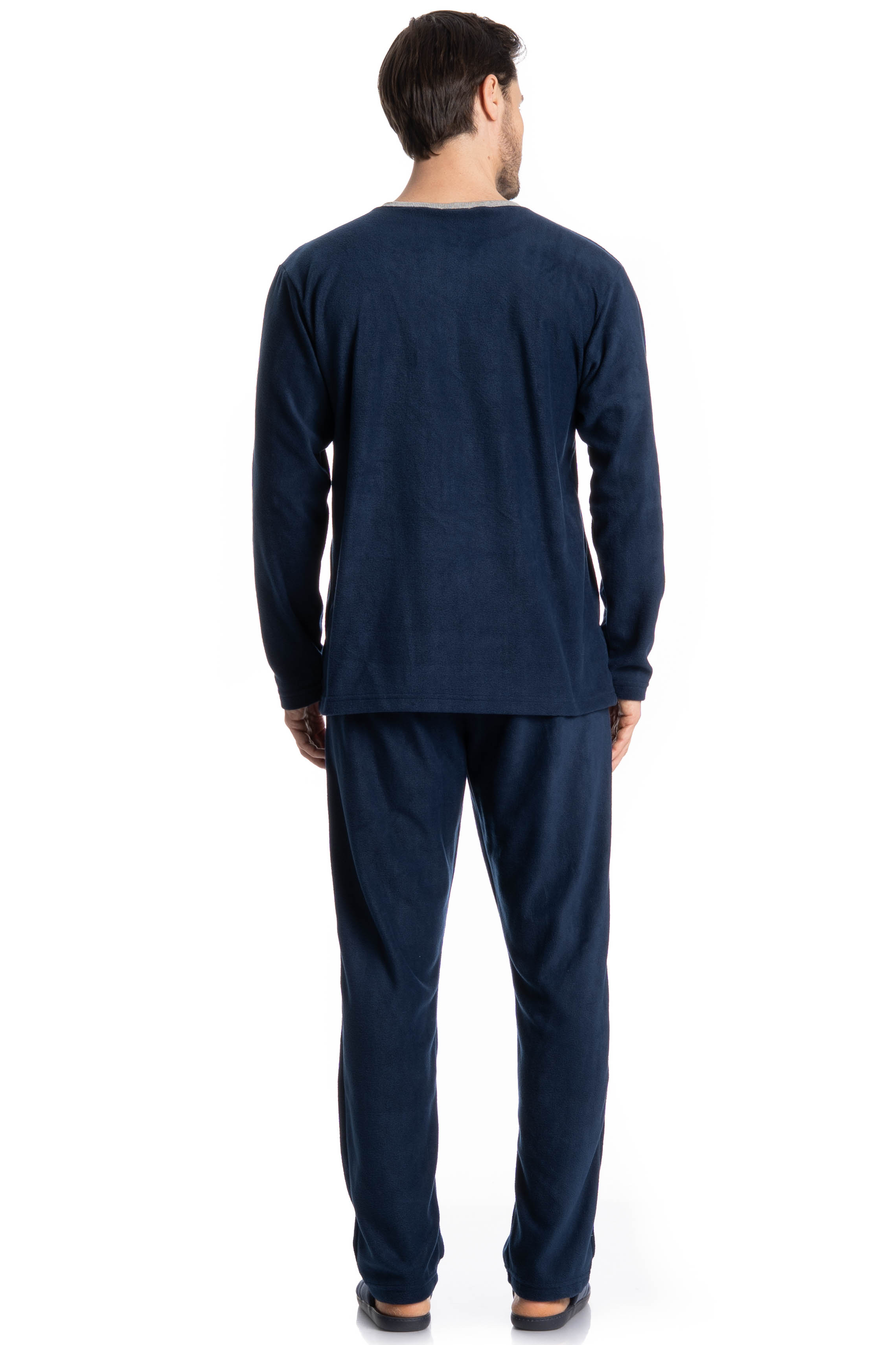 Pijama Masculino Longo Davi Azul-marinho - Imagem 2