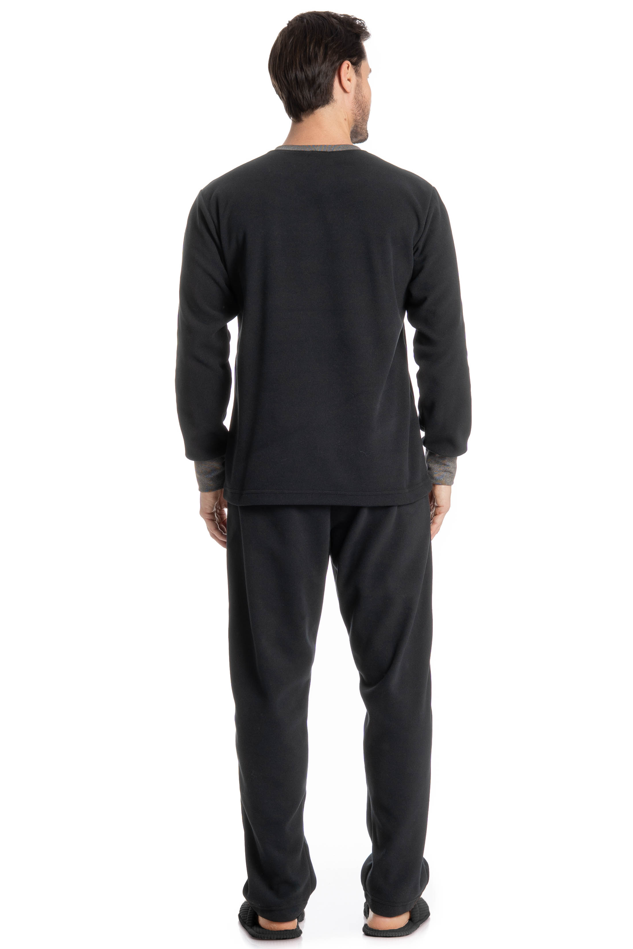 Pijama Longo Masculino Pedro Preto - Imagem 2