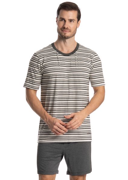 Pijama Masculino Curto José Cinza - Imagem 1